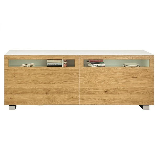 Now! Vision By Hülsta Sideboard 4R 2 Schiebetüren 70,4x211,3x52 - Lack-weiß /Natureiche 2 Now! Vision By Hülsta Sideboard 4R 2 Schiebetüren 70,4x211,3x52 - Lack-weiß /Natureiche