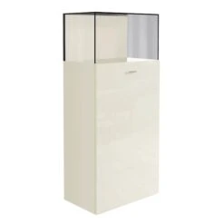 Now! No.14 By Hülsta Baukasten 8R 1 Glashaube 153,6x70x42 - Lack-weiß/Lack-Hochglanz-weiß