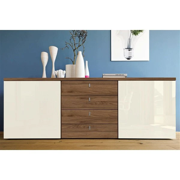 Now! Time By Hülsta Sideboard 4 Schubladen Lack-weiß 73,7x210x45 3 Now! Time By Hülsta Sideboard 4 Schubladen Lack-weiß 73,7x210x45