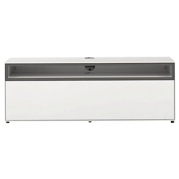 Now! By Hülsta Easy Media-Lowboard Lack-hellgrau 1 Offenes Fach, 1 Klappe 4 Now! By Hülsta Easy Media-Lowboard Lack-hellgrau 1 Offenes Fach, 1 Klappe – Bild 2