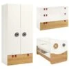 Hülsta Now! Minimo Kinderzimmer 2-türig Schneeweiß/Natureiche Inkl. Wickelaufsatz -Hülsta Möbel 51226 55886 55936 1
