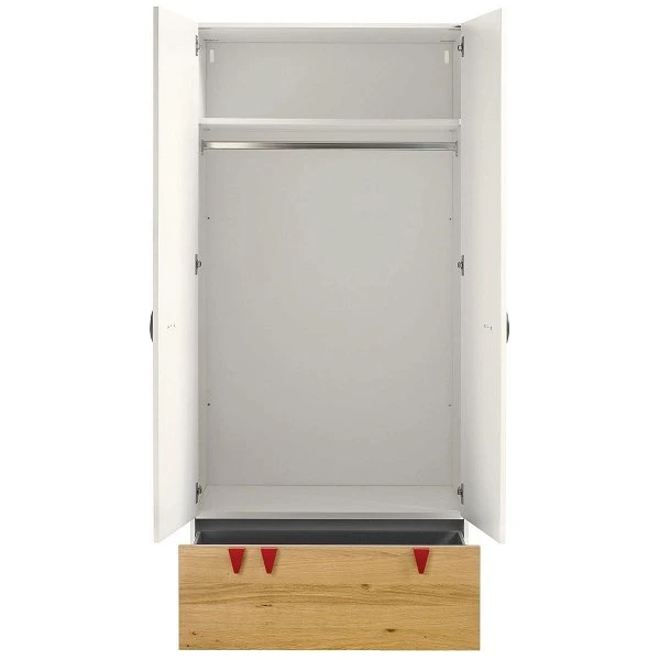 Hülsta Now! Minimo Kleiderschrank 2türig Schublade In Schneeweiß/Natureiche 4 Hülsta Now! Minimo Kleiderschrank 2türig Schublade In Schneeweiß/Natureiche – Bild 2