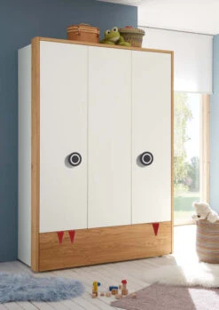 Now! Minimo 3-türiger Kleiderschrank Mit Schublade Weiß / Natureiche -Hülsta Möbel 51236 millieu