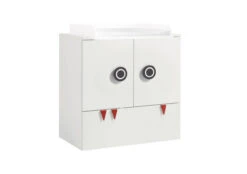 Now! Minimo Wickelkommode Mit Schublade Inkl. Wickelauflage & Unterstellregale Weiß