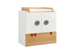 Now! Minimo Wickelkommode Mit Schublade Inkl. Wickelauflage & Unterstellregale Weiß / Natureiche -Hülsta Möbel 55906 51906