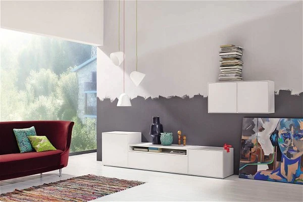 Now! By Hülsta Easy Wohnwand Lack-reinweiß 156x308x45 5-teilig 3 Now! By Hülsta Easy Wohnwand Lack-reinweiß 156x308x45 5-teilig