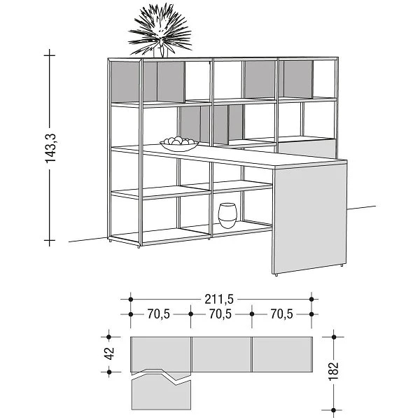 Now! Vision By Hülsta Kombination 13 143,3x211,5x182 Cm - Lack-weiß/Natureiche 4 Now! Vision By Hülsta Kombination 13 143,3x211,5x182 Cm - Lack-weiß/Natureiche – Bild 2