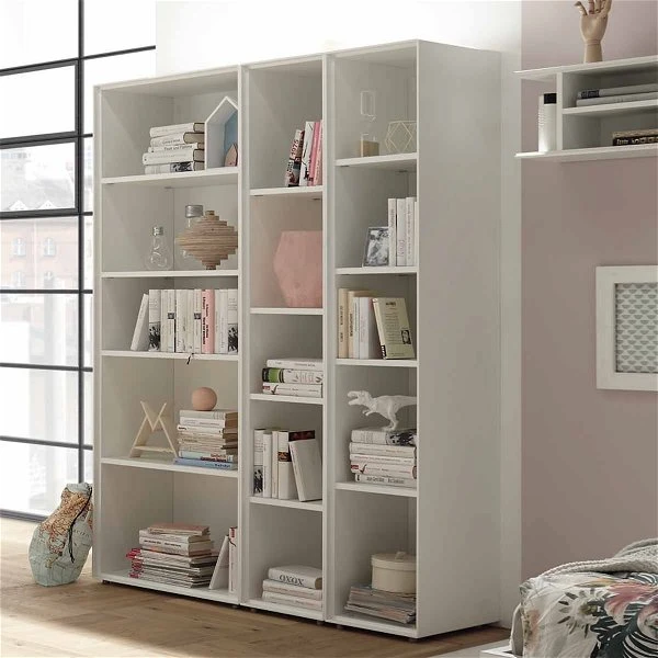 Now! By Hülsta Easy Regal Reinweiß 180x128x44 3-teilig