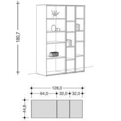 Hülsta Möbel -Hülsta Möbel 980143 strichzeichnung 1