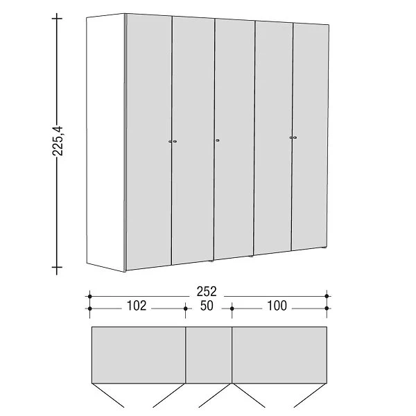Now! Wardrobes By Hülsta Kombination 3 225,4x252x59 Cm | Lack-weiß 4 Now! Wardrobes By Hülsta Kombination 3 225,4x252x59 Cm | Lack-weiß – Bild 2