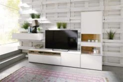 Now! By Hülsta Easy Wohnwand Natureiche 181x350x45 Mit Media-Lowboard - 4-teilig