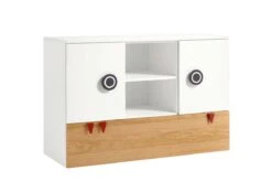 Now! Minimo Wickelkommode Ink. Wickelaufsatz & Unterstellregale Weiß / Natureiche -Hülsta Möbel NBA155106 1