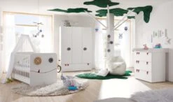 Now! Minimo Wickelkommode Breit Mit 3 Schubladen Inkl. Wickelaufsatz Und Unterstellregale Weiß -Hülsta Möbel NBA1990063 1