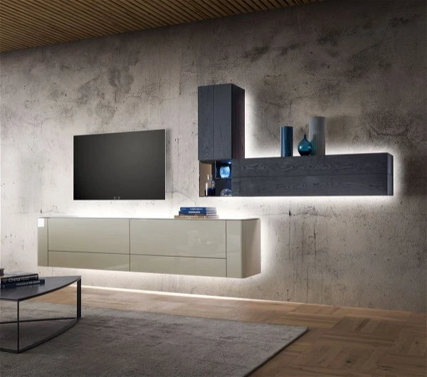 Hülsta Gentis Wohnwand 5 - Akzent Naturstamm - Breite 369,6 Cm 4 Hülsta Gentis Wohnwand 5 - Akzent Naturstamm - Breite 369,6 Cm – Bild 2