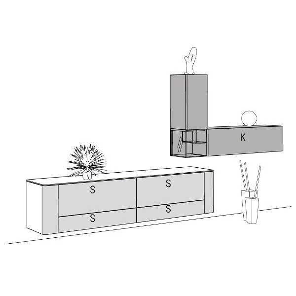 Hülsta Gentis Wohnwand 5 - Akzent Naturstamm - Breite 369,6 Cm 5 Hülsta Gentis Wohnwand 5 - Akzent Naturstamm - Breite 369,6 Cm – Bild 3
