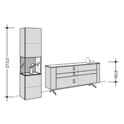 Hülsta Gentis Wohn-Kombi 7 - Akzent Naturstamm Inkl. LED-Beleuchtung Vitrine 12 Hülsta Gentis Wohn-Kombi 7 - Akzent Naturstamm Inkl. LED-Beleuchtung Vitrine -Hülsta Möbel gentis 7 strich
