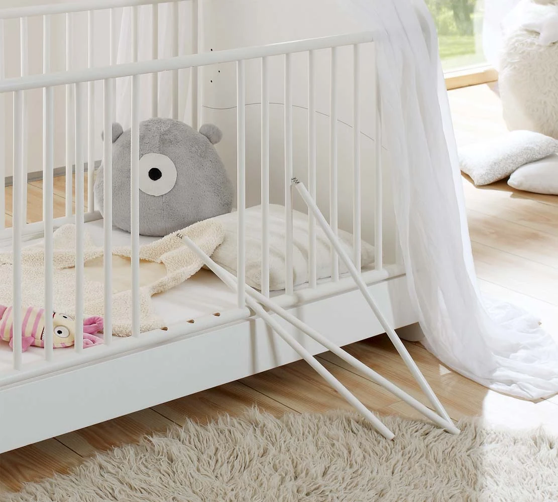 Now! Minimo Mitwachsendes Babybett 70 X 140cm Weiß 6 Now! Minimo Mitwachsendes Babybett 70 X 140cm Weiß – Bild 4