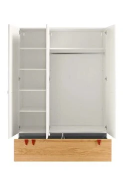 Now! Minimo 3-türiger Kleiderschrank Mit Schublade Weiß / Natureiche -Hülsta Möbel huelsta now minimo 161278f4