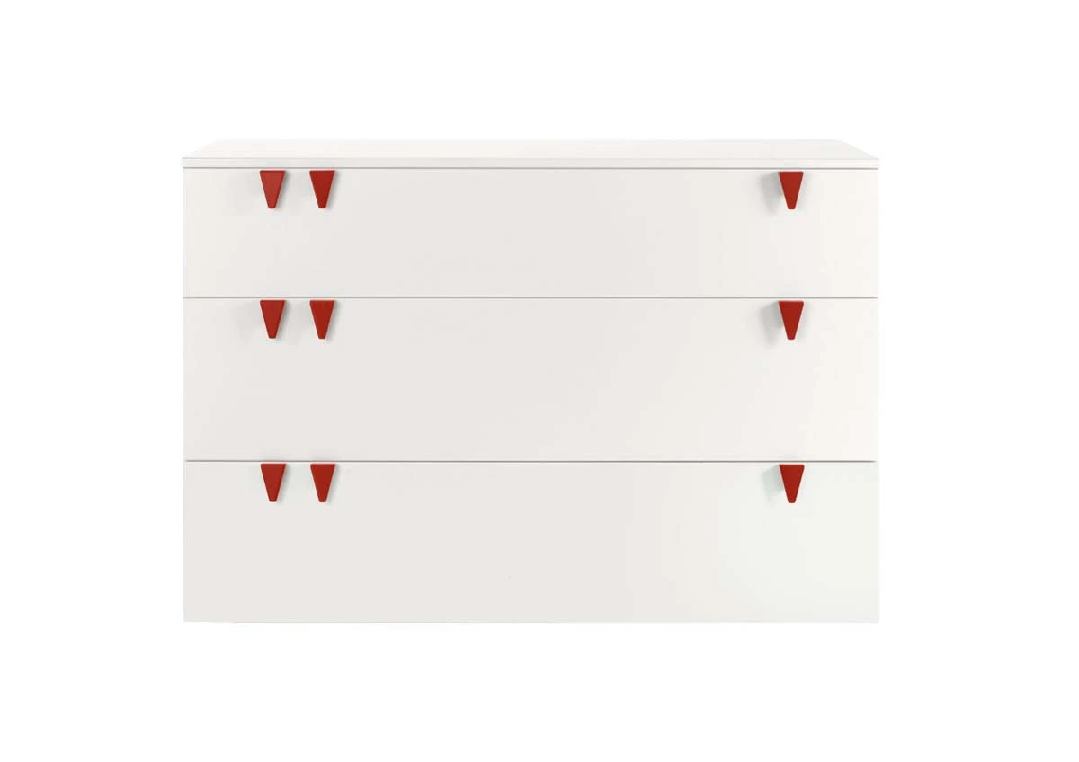 Now! Minimo Kommode Breit Mit 3 Schubladen Weiß 4 Now! Minimo Kommode Breit Mit 3 Schubladen Weiß – Bild 2