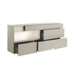 Hülsta Tetrim Sideboard 5R - Lack-Ausführung Mit Offenem Fach Und 4 Schubladen